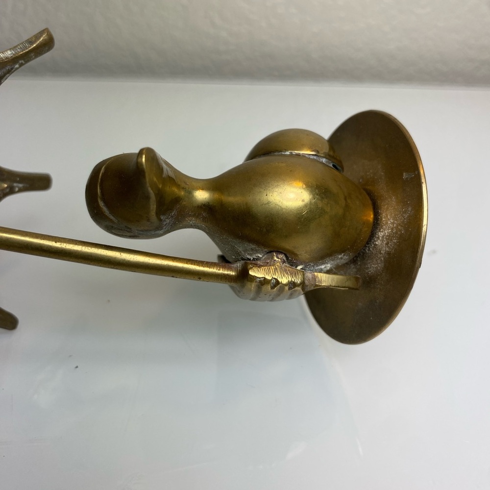 Vintage Duck with Umbrella Brass Figurine Made in India - Picture 15 of 16